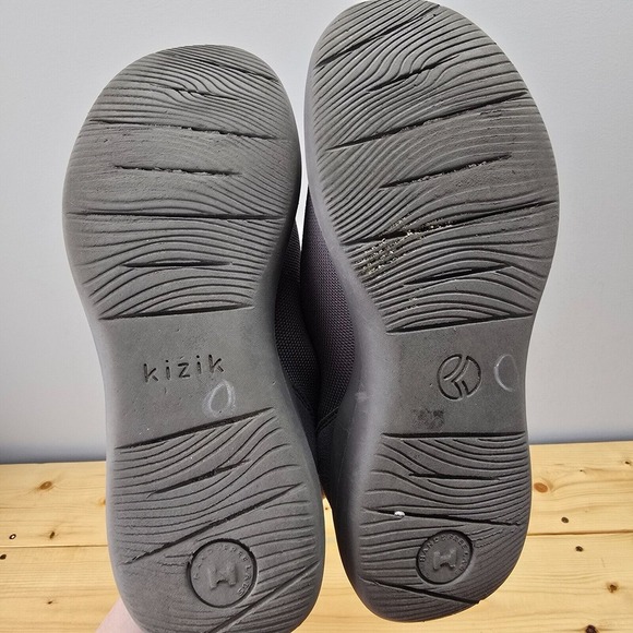 Kizik Madrid Eco-Knit Hands Free Shoes Womens 7 Wide Gray Sneakers Mens 5.5 - Picture 9 of 10